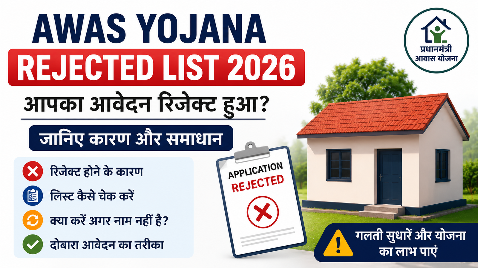Awas Yojana Rejected List 2026